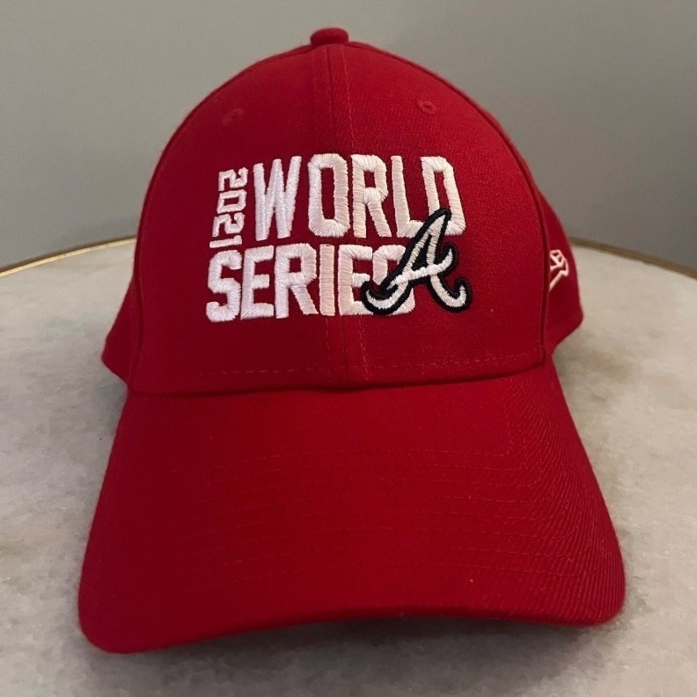 New‎ Era Atlanta Braves Red 2021 World Series Champions Fitted Hat S/M
